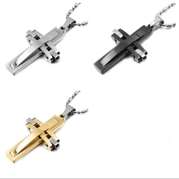 Other - Unisex Stainless Steel Cross Pendant Necklace